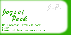 jozsef peck business card